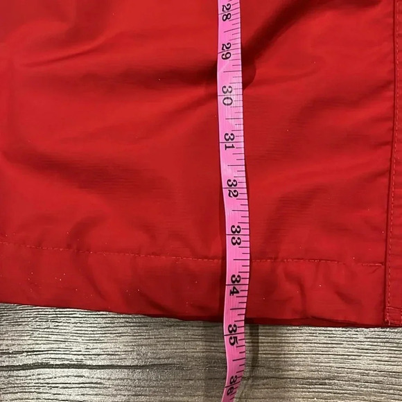 [L]Eddie Bauer Red Mesh Lined Windbreaker Trench Jacket - Picture 13 of 14